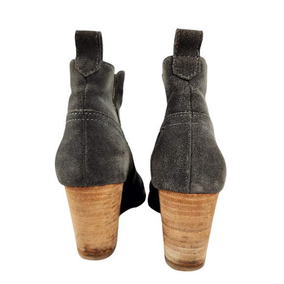 Blondo Wedge Bootie 7M Womens Irving Chelsea Waterproof Gray Suede Leather READ - Picture 7 of 12